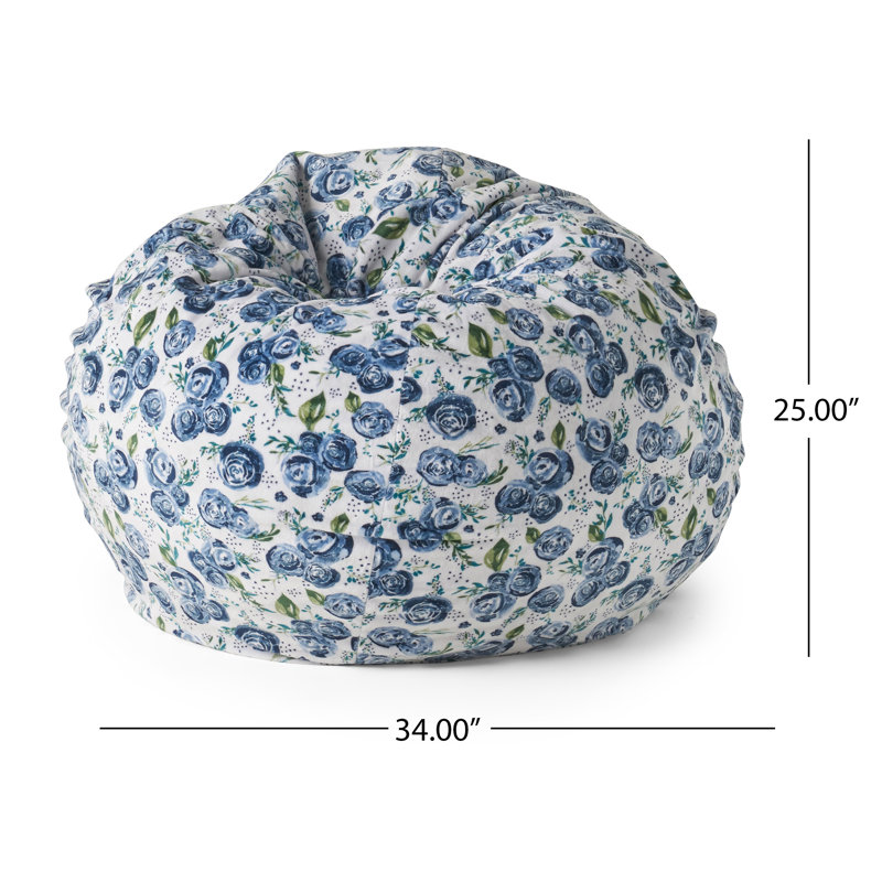 Fauteuil à billes 3 pieds Spring, Tissu bleu marine