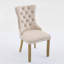 Chaise rembourrée en velours avec pieds en bois doré-549934932