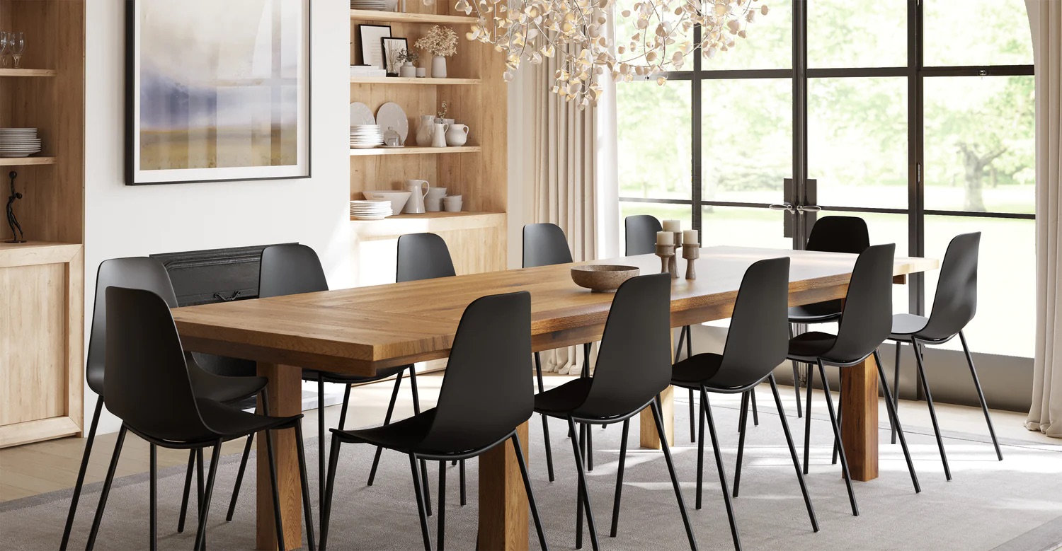 Dublin 122" Extendable Oak Dining Table
