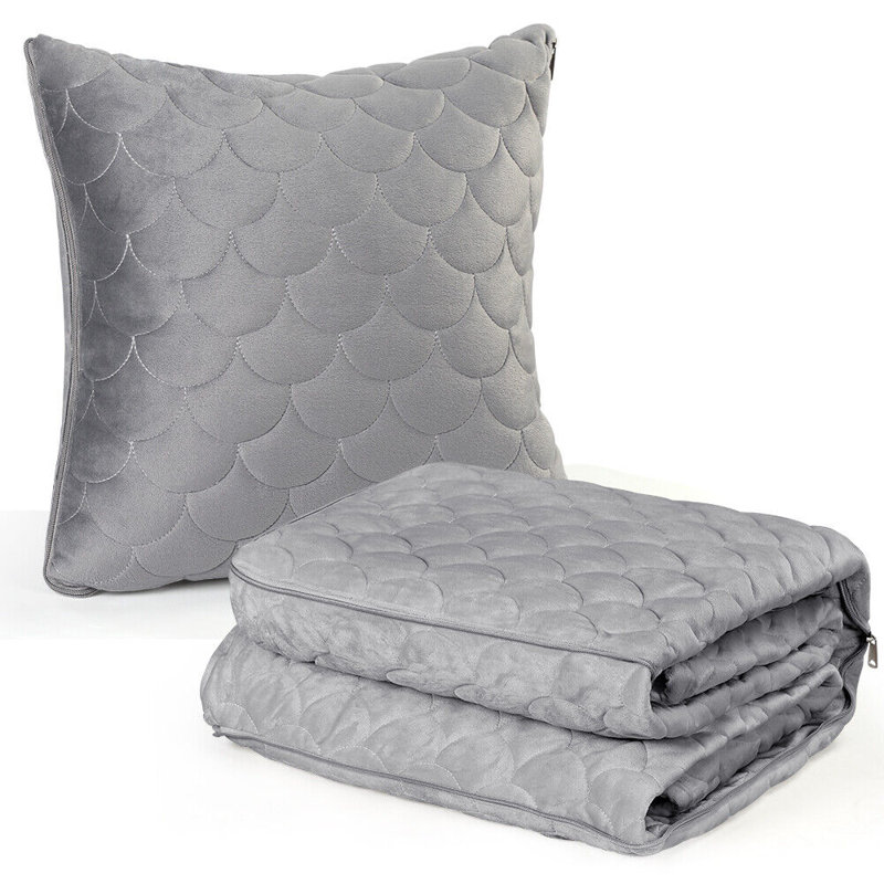 Coussin de soutien moyen en polyester Ultan Roses, gris