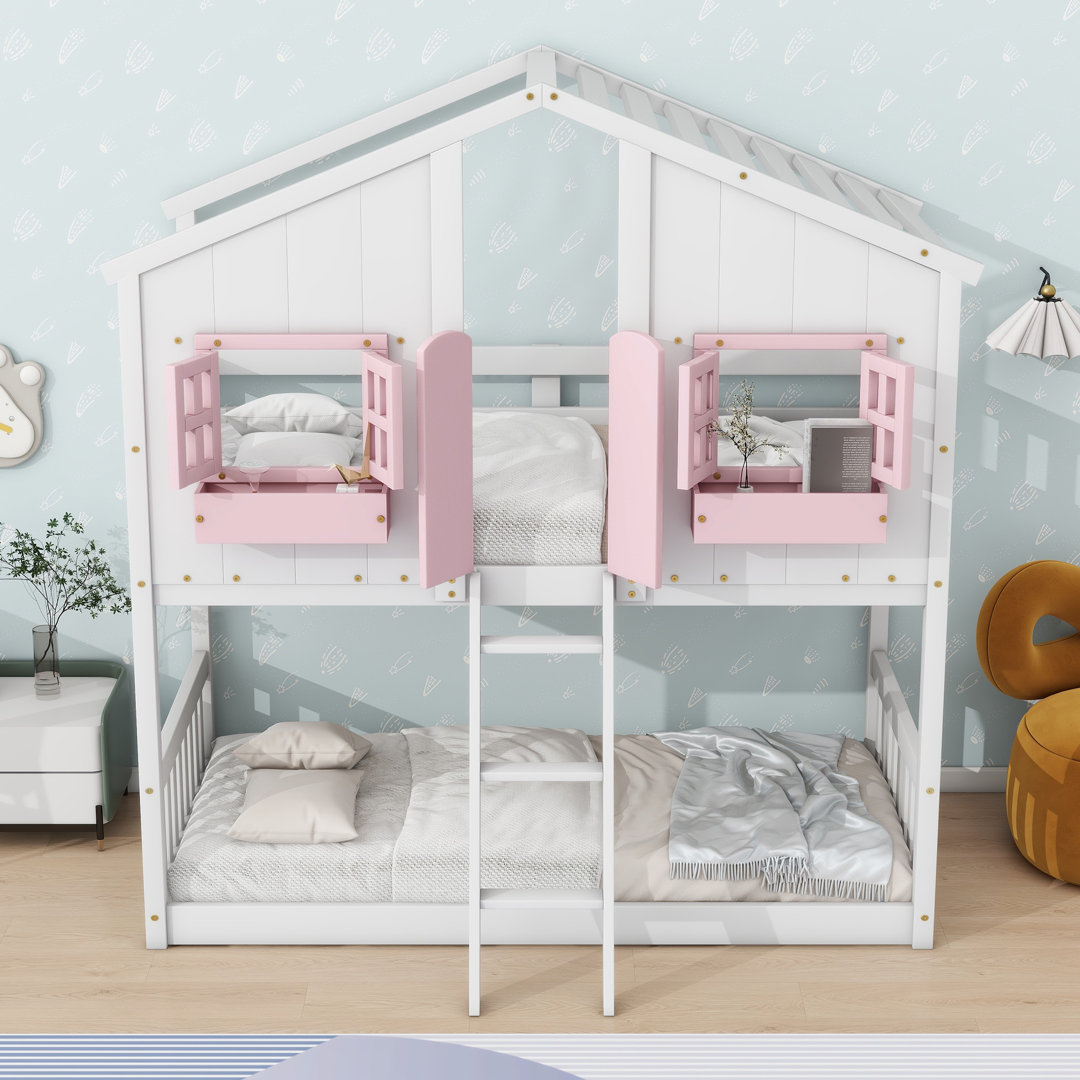 Berthoud Twin Solid Wood Low Loft Bunk Bed by Harper Orchard Harper Orchard
