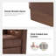 Fauteuil club pivotant carré en cuir véritable Sonika avec cadre en bois massif-616991308