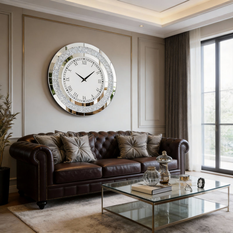 Glass Wall Clock
