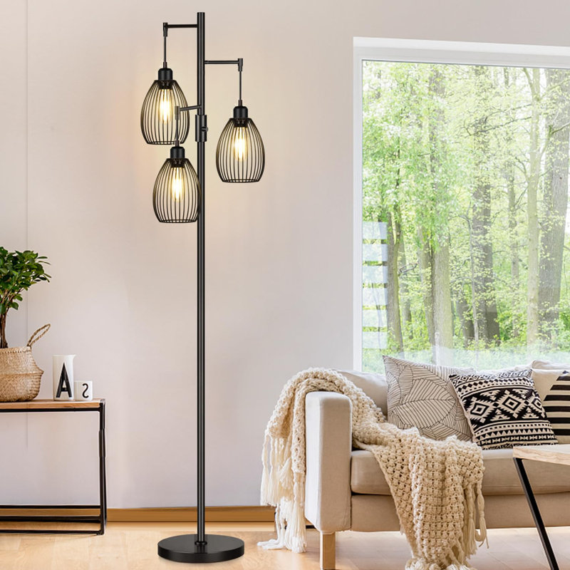 Bannerdown 68.02'' Tree Floor Lamp, Black