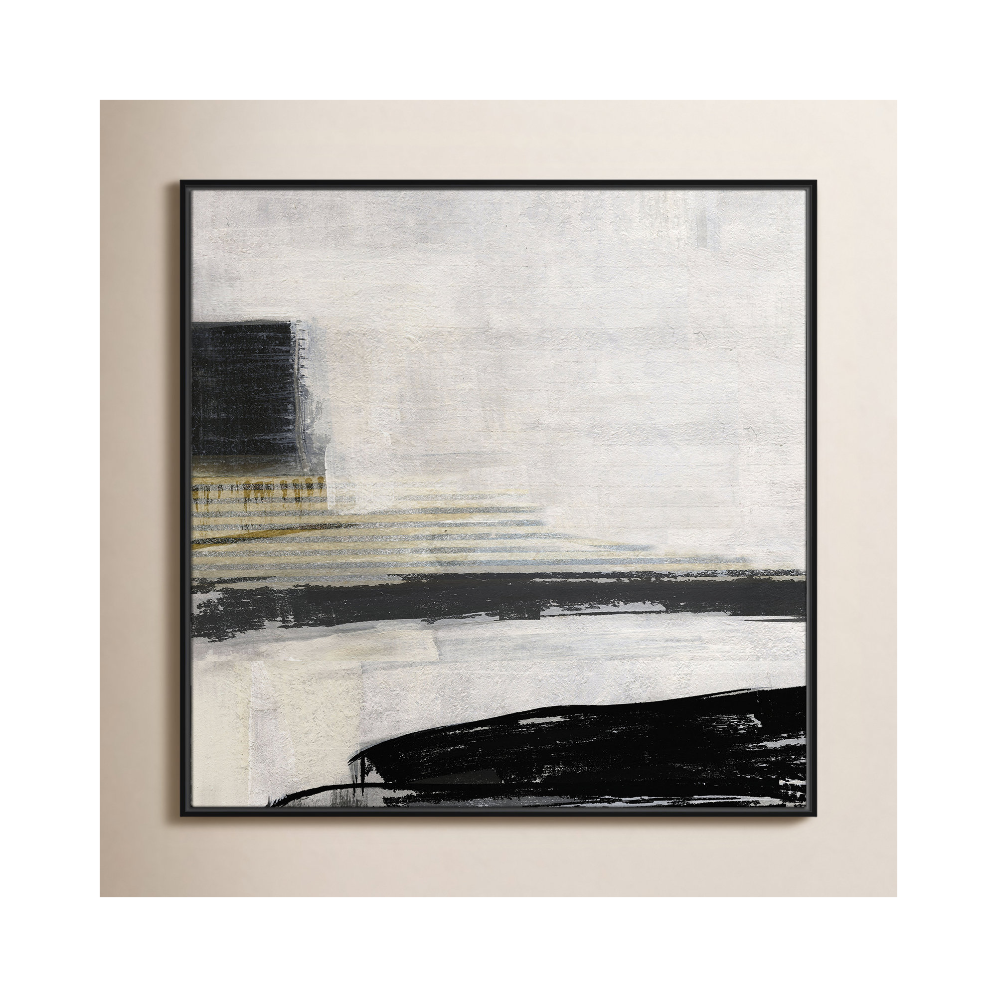 La Bande I Print by Sally Swatland, 37.5" H x 37.5" W, Black