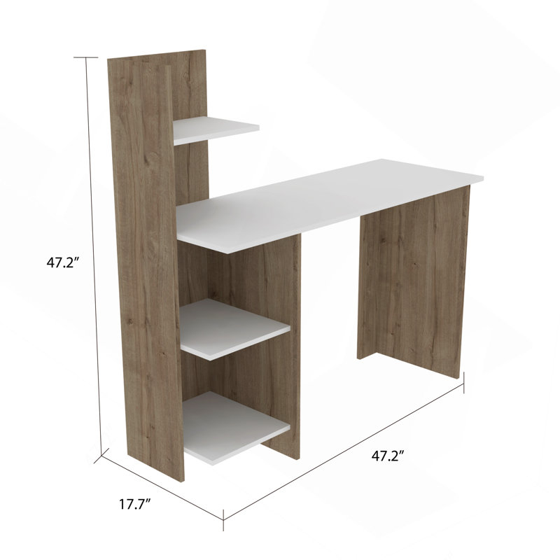 Bureau d'écriture Pine à 4 tablettes