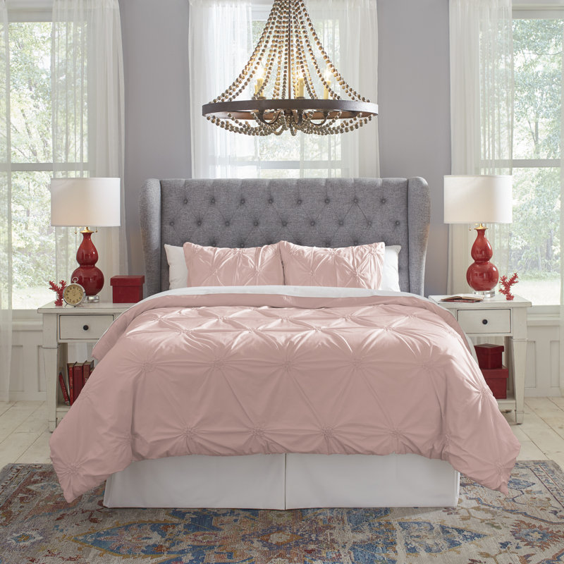 Ensemble de housse de couette, Rose, Housse de couette très grand / très grand califo