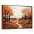 Toile avec cadre flottant brun