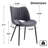 Mackensie Upholstered Dining Chairs Faux Leather Kitchen Chairs with Metal Legs-2099030738