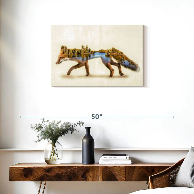 Brampt Forest Fox, 20" H x 30" W