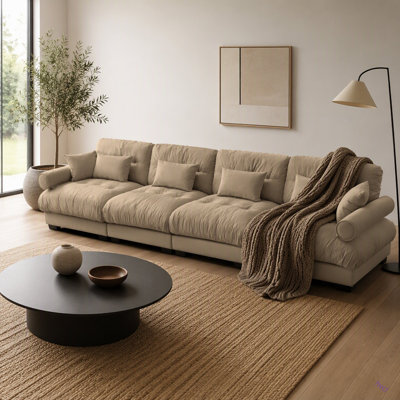 Canapé modulaire en velours surdimensionné Comfort