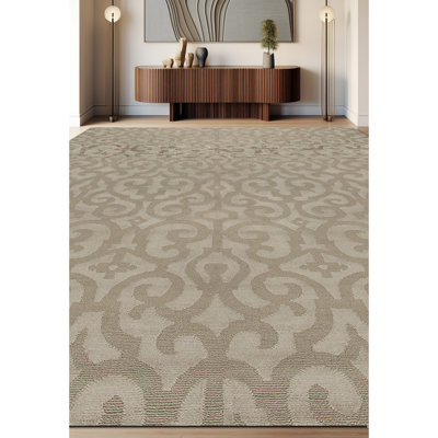Tapis rectangulaire gris tourterelle
