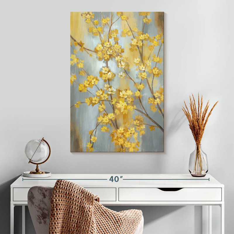 Branche de forsythia, H 30 po x l 20 po