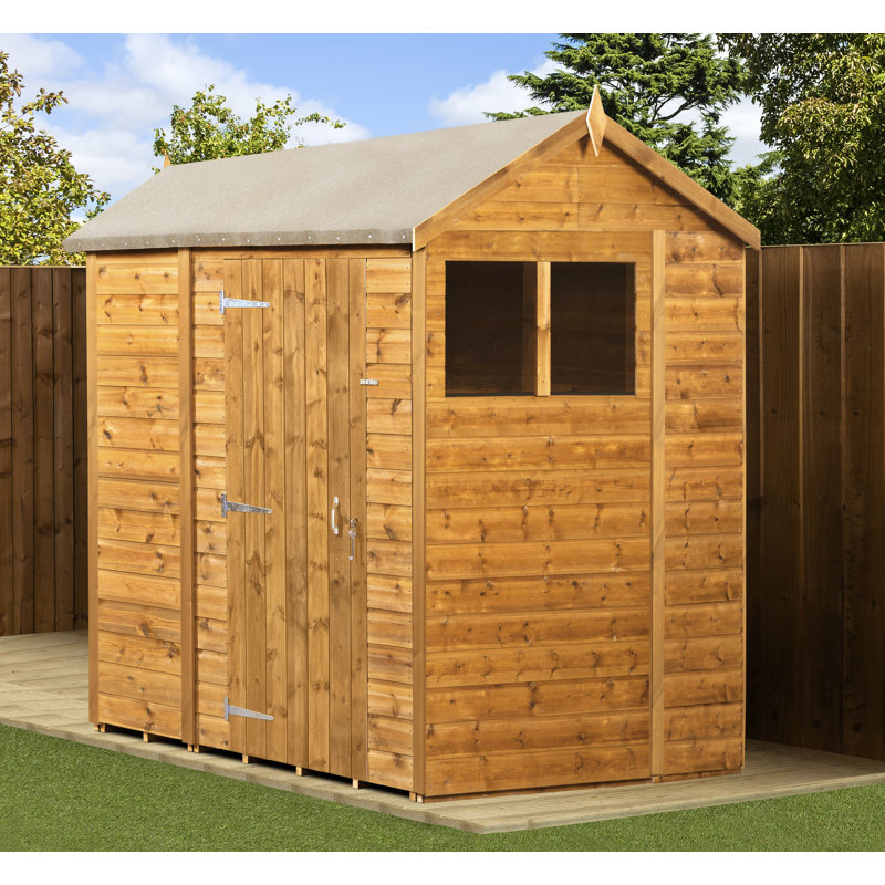 Modular Apex Garden Shed No Windows, 220cm H x 241cm W x 180cm L, Yes