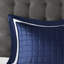 Ensemble de literie 8 pièces très grand / très grand bleu marine - édredon et courtepointe de luxe avec détails brodés et rembourrage en microfibre douce