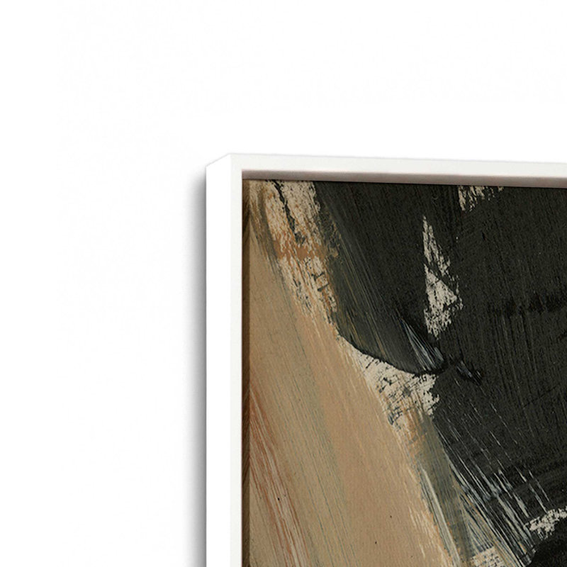 Burnt Ochre Echoes II, reproduction sur toile dans un cadre, H 30,75 po x l 20,75 po, Blanc opaque