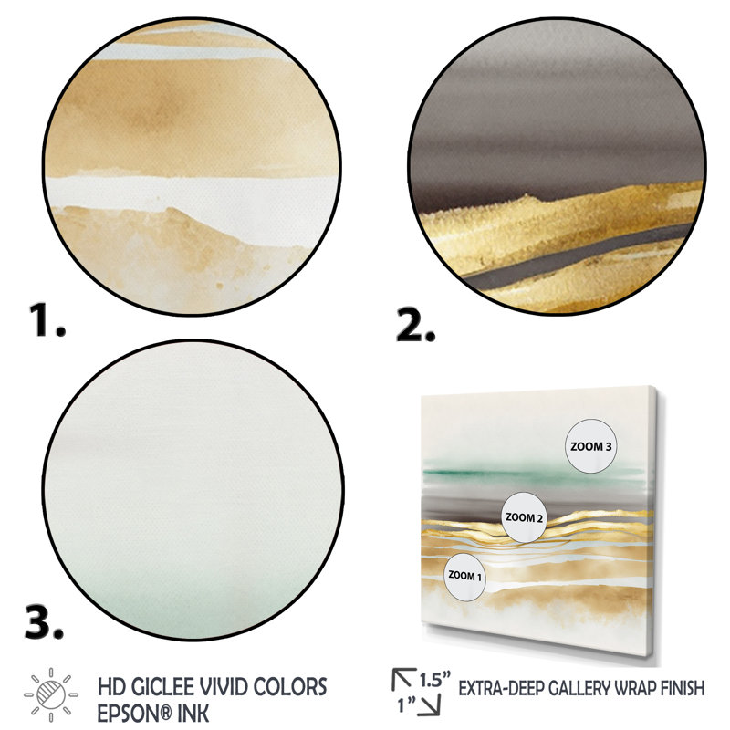 Golden Morning Glory II - reproduction sur toile, L 16 po x H 16 po, Toile tendue