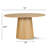 Adelyn 52" Solid Oak Round Pedestal Dining Table-88545557