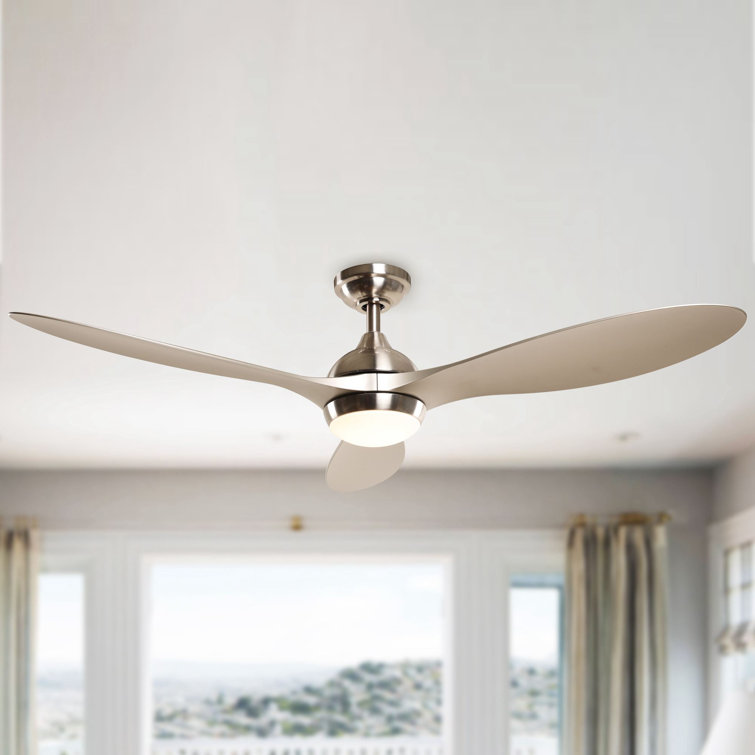 Armillda 56" Anjelo 3 - Blade LED Standard Ceiling Fan with Remote Control and Light Kit Included