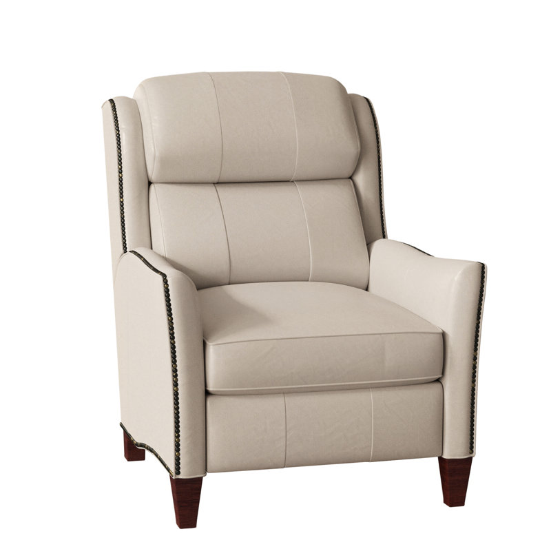 Lancaster Recliner, Corinthian Cherry Genuine Leather, Mahogany, Power