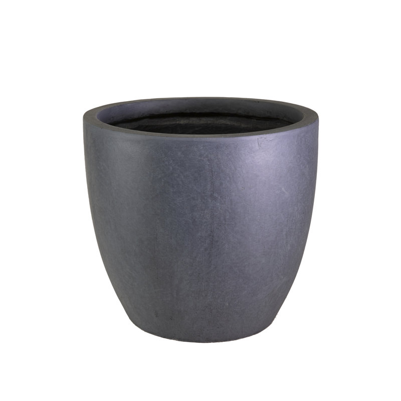 Fibreglass Plant Pot, 45cm H x 46cm W x 46cm D, Dark Grey