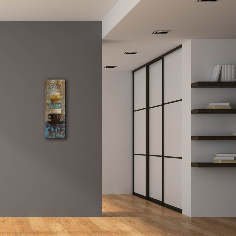  «Antique Coffee Cups 2» par Silvia Vassileva, art mural sur toile, 12 po x 36 po