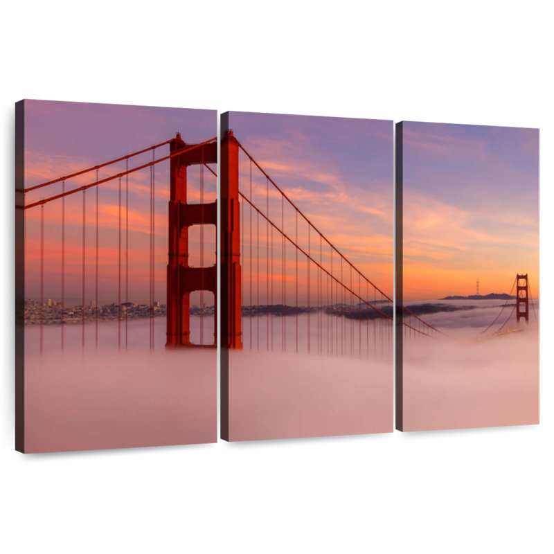 Lilie Golden Gate Bridge Clouds, 36" H x 57" W
