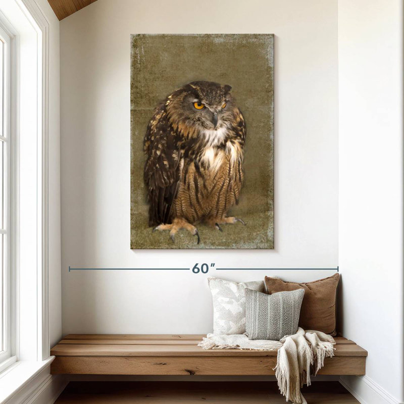 Grumpy Owl, 48" H x 32" W