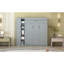Lit escamotable mural Murphy avec tablettes, garde-robe et lumières DEL-785266537-785266538