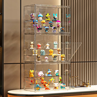 Paquet de 3 vitrines magnétiques pour animaux de compagnie, boîte de rangement transparente anti-poussière