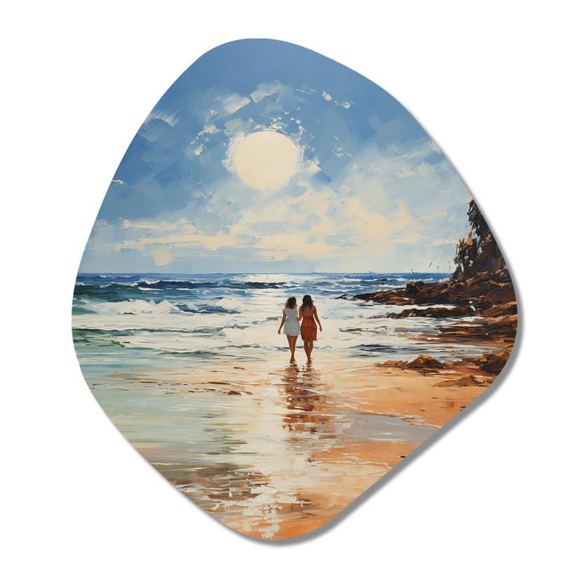 Art mural en métal Marra Beach, H 35 po x l 31 po x P 1 po