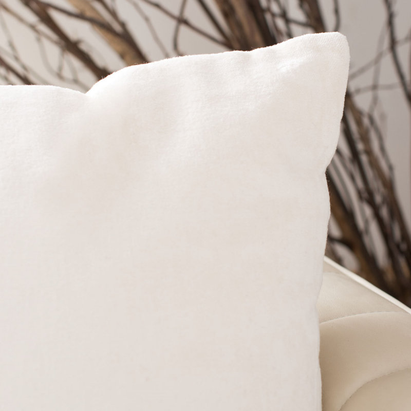Embroidered Cotton Blend Reversible Throw Pillow