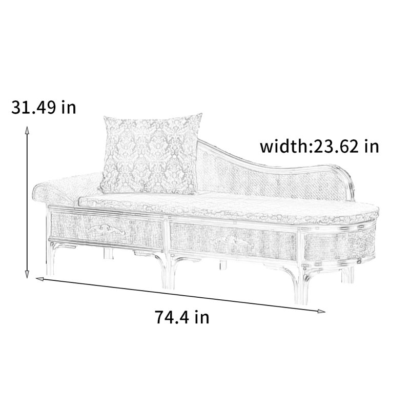 Chaise en bois massif tissé, Orienté à gauche (vu de face)