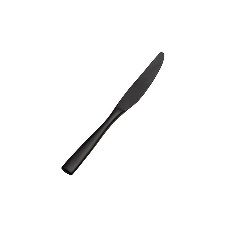 Couteau de table Manhattan en acier inoxydable 18/10, Noir mat