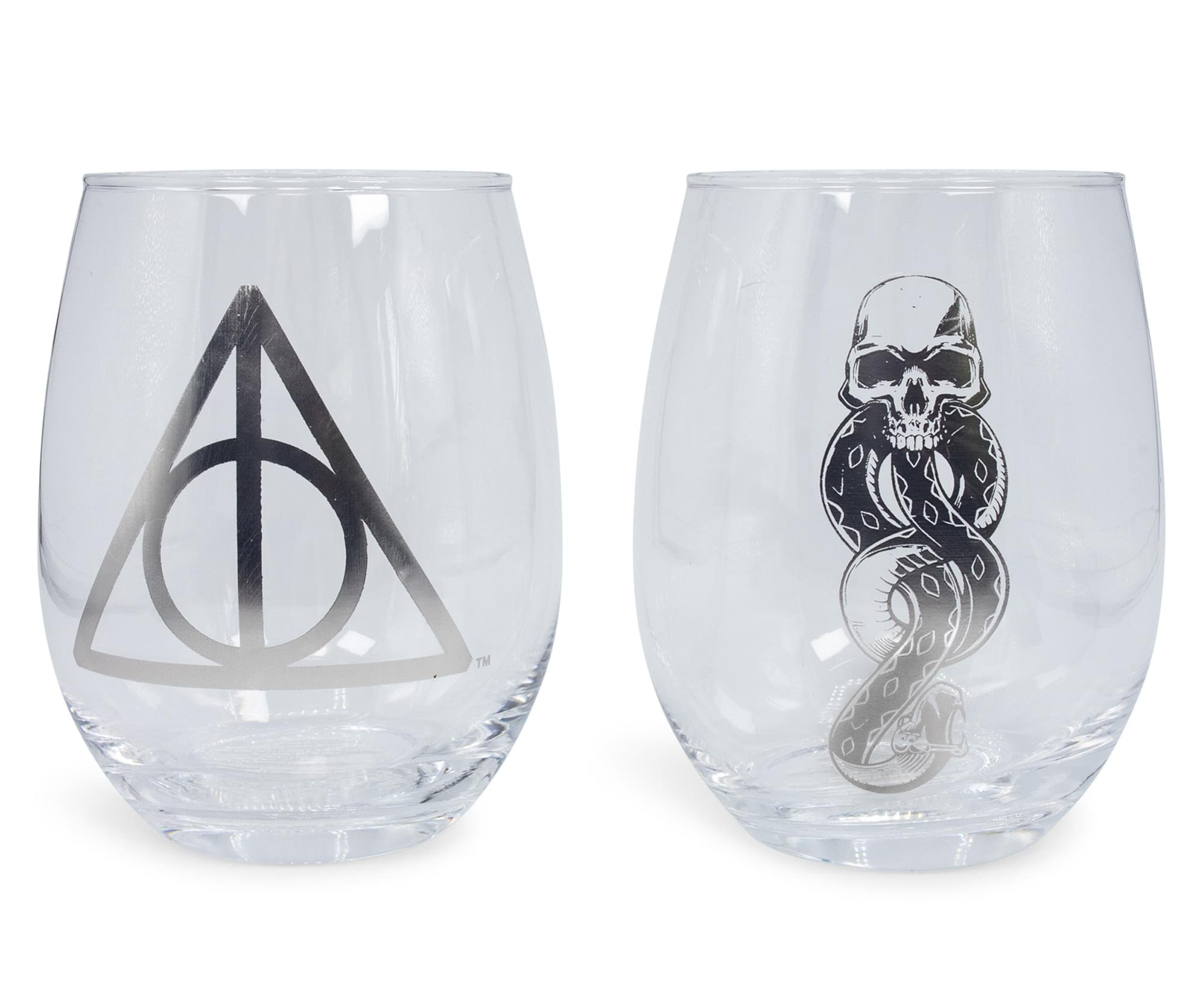 Silver Buffalo Harry Potter 2 Piece 20 oz. Stemless Wine Glass Set | Wayfair