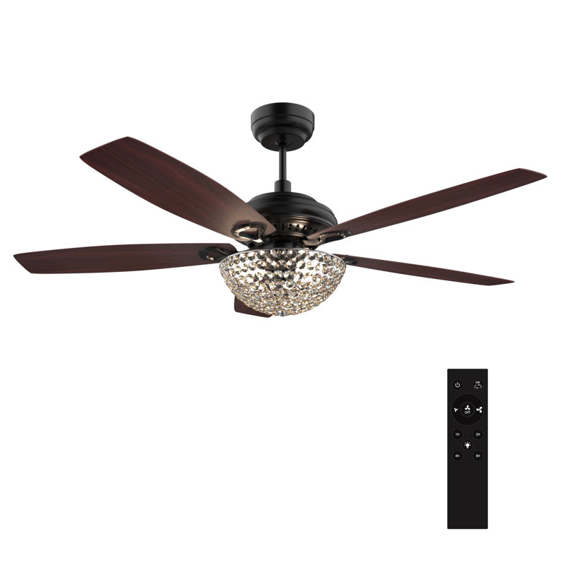 Ventilateur de plafond Huntley avec télécommande, ensemble d'éclairage inclus, 188 tr / min, 52 po de largeur