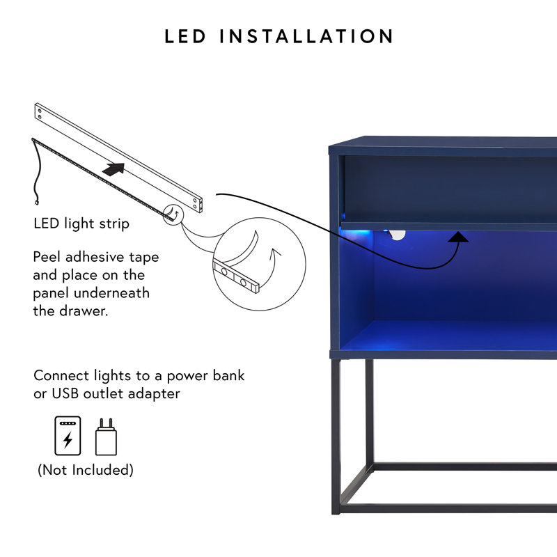 Madaih 60'' Console TV Stand, Blue