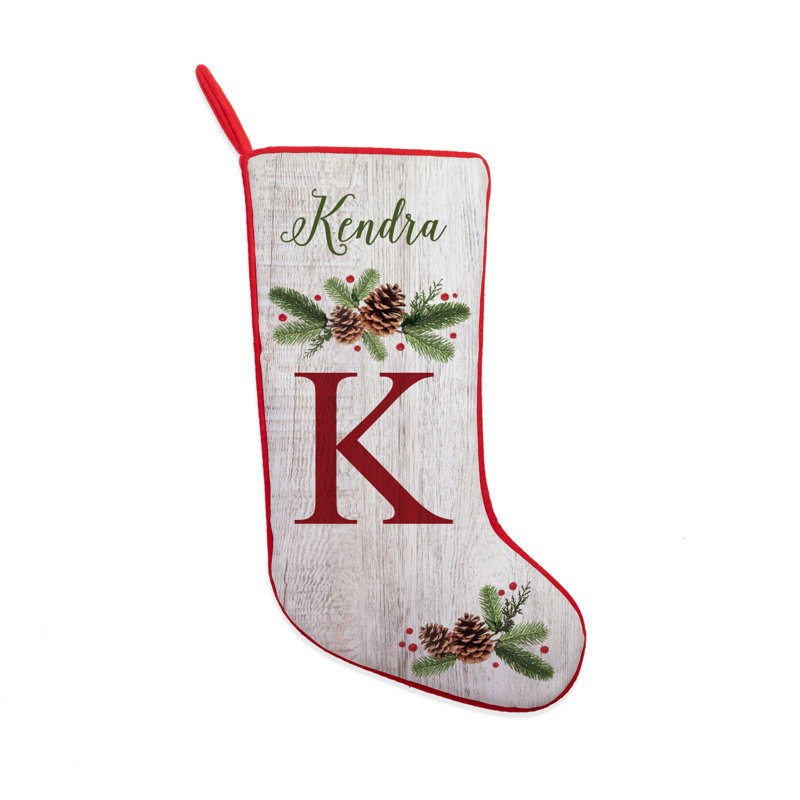 Christmas Pine Personalized Stocking, Yes
