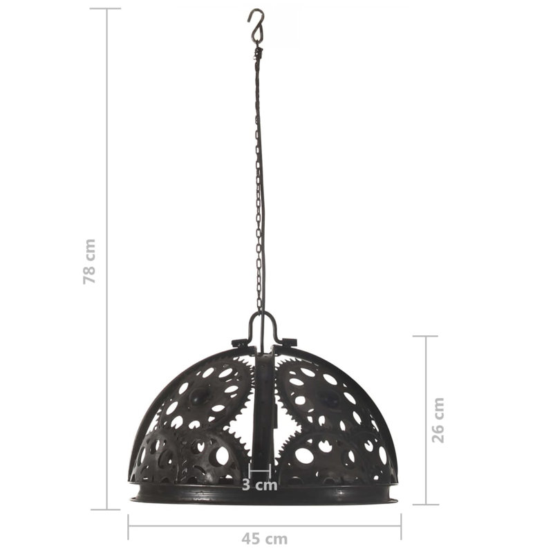 Josefina 1 - Light Black Dome Pendant