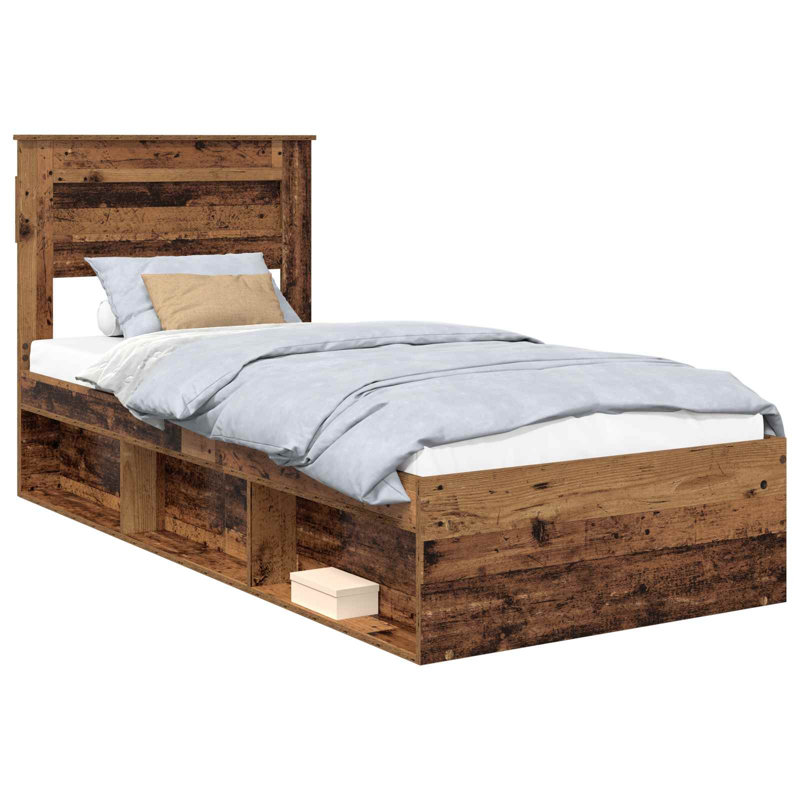 Bed, 100 x 200cm, Old Wood