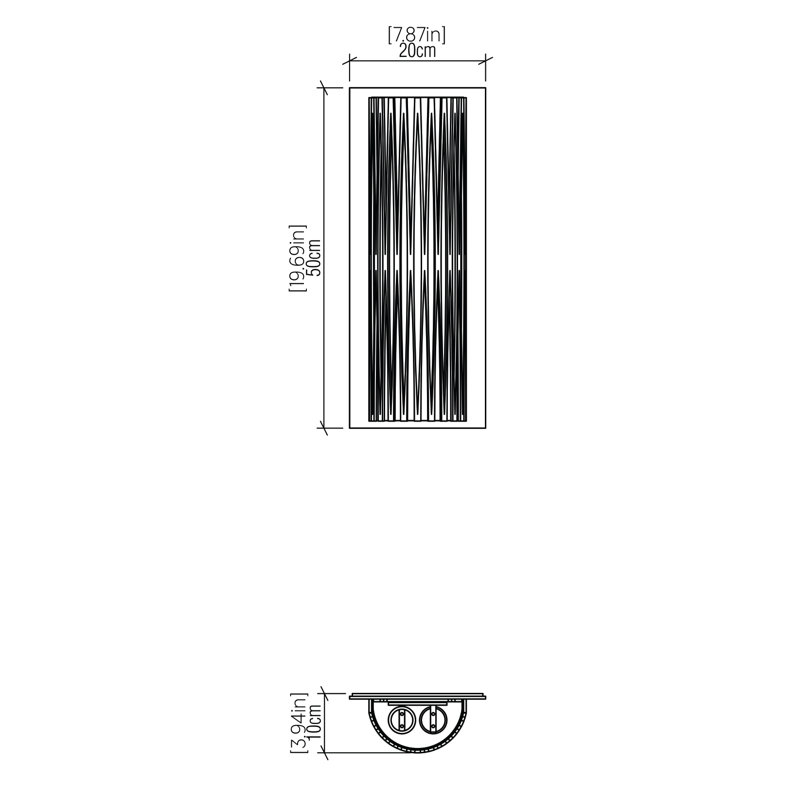 Lampe murale DEL Living Hinges, Imbuia, 4 000 K, H 16,69 po x l 7,87 po x P 3,94 po