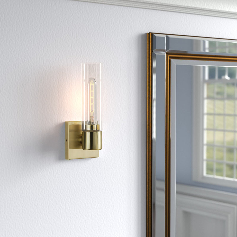 Clarion Armed Sconce, Satin Brass