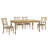 Jahnya 5-Piece Dining Set, Dining Table With 4 Cross Back Dining Chairs, Light Oak Finish-208596205