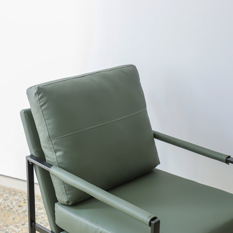 Fauteuil de 23 po de largeur, Similicuir vert