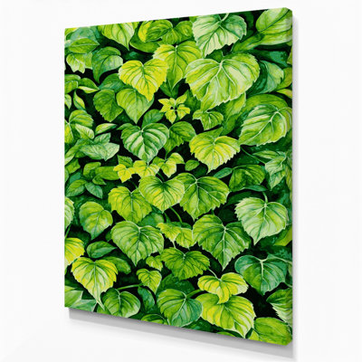 Watercolor Botanical 72 Green Canvas Wall Art