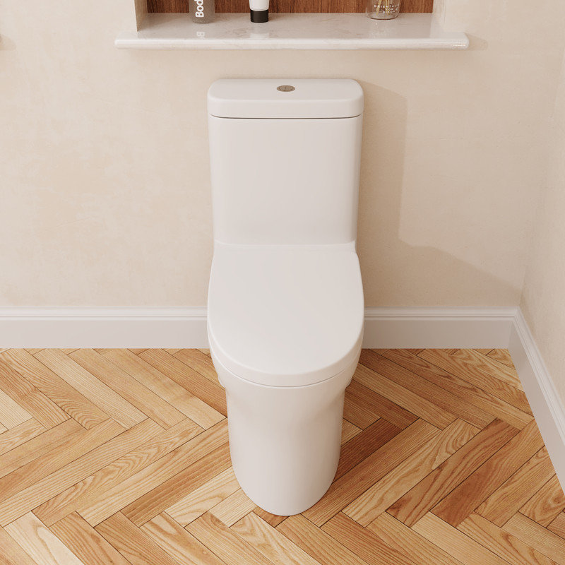 Toilette moderne une pièce, toilette à double chasse entièrement jupe et toilette à jupe double (siège inclus)