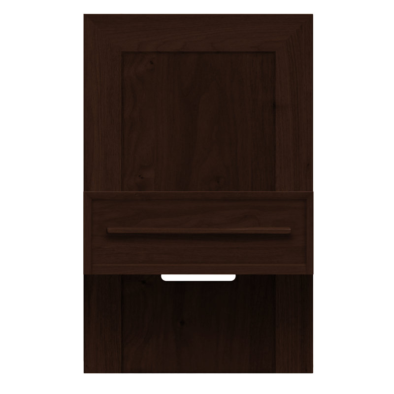 Moduluxe 1 - Drawer Solid Wood Nightstand, Conventional, Cognac Cherry