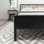 Ensemble de chambre configurable avec lit plateforme grand en bois massif 4 pièces