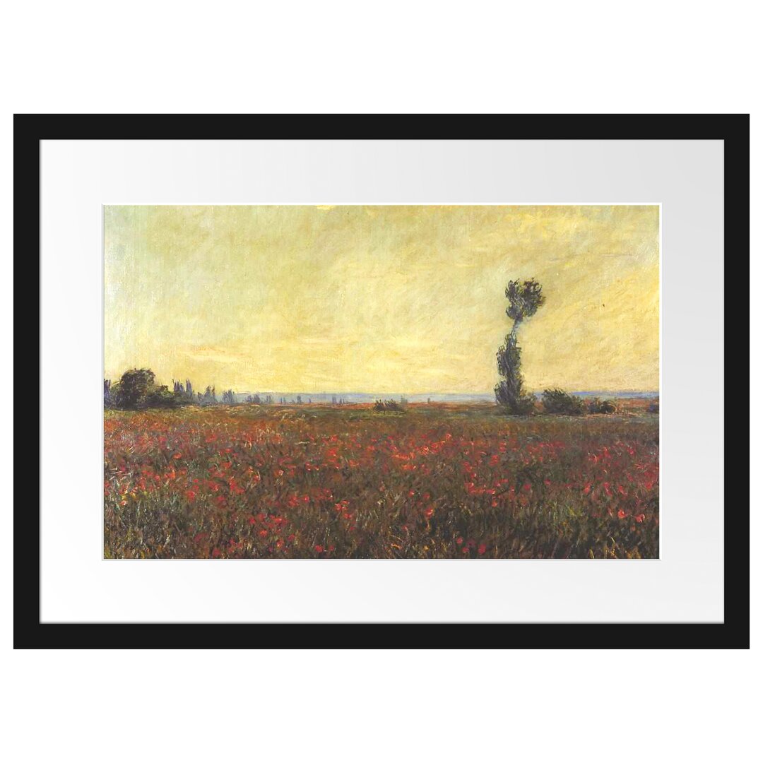 Gerahmter Kunstdruck Poppy Field I von Claude Monet