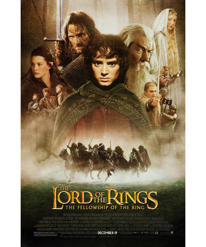 Lord of the Rings Fellowship, H 18 po x l 12 po